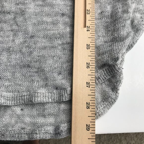 Rails Sweater Womens Small Gray Space Dye Open Knit Scoop Neck Semi Sheer - Picture 7 of 8